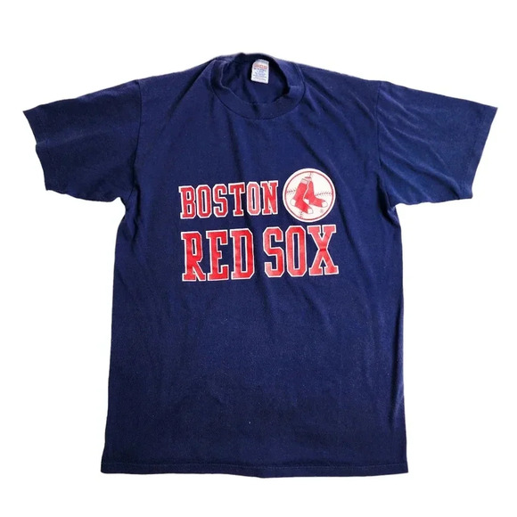 Vintage Jerzees by Russell Boston Red Sox Shirt Size Small Single Stitch - Picture 1 of 4